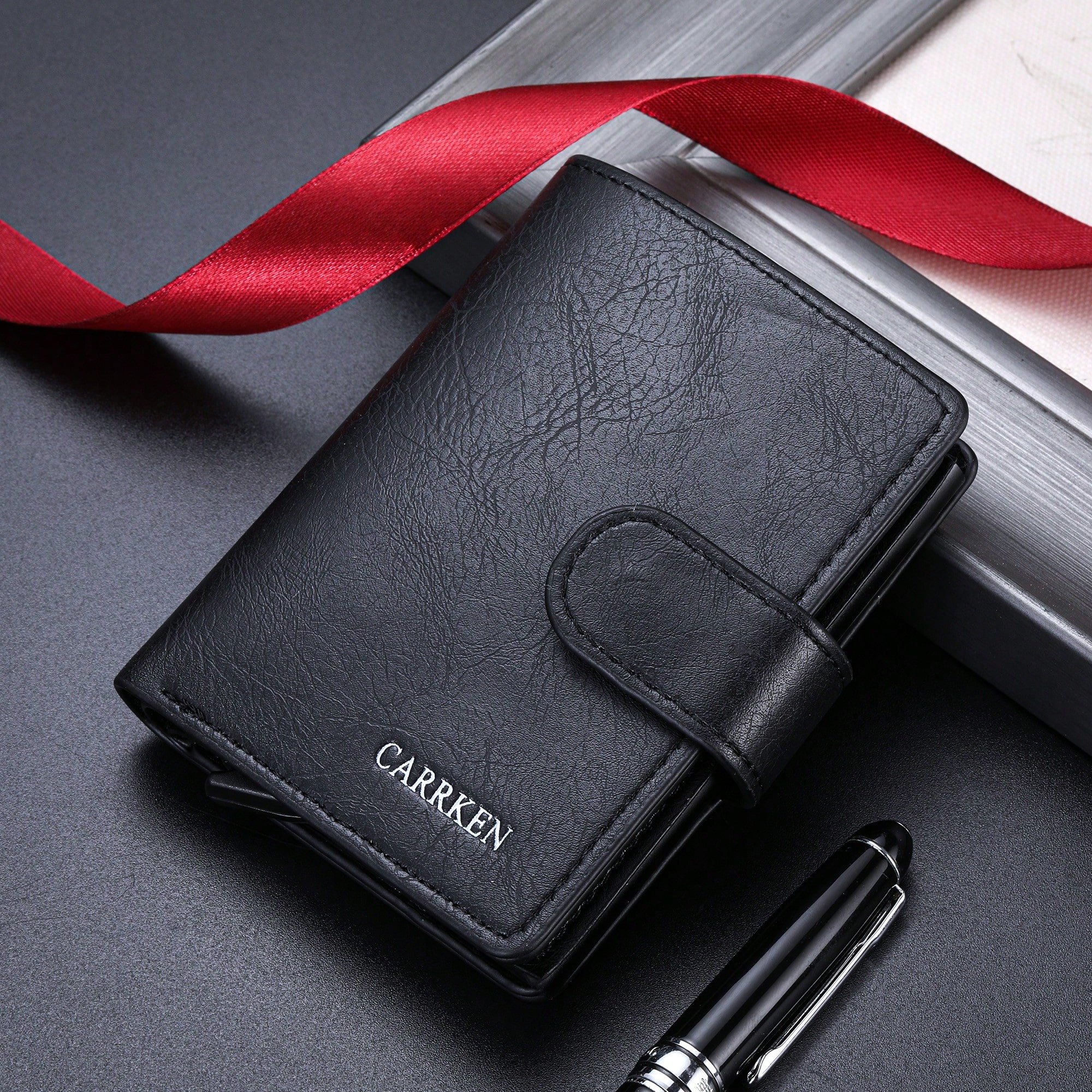 Travel Accessories For Women Gift Ideas - 1pc Men's New Smooth Buckle Wallet,