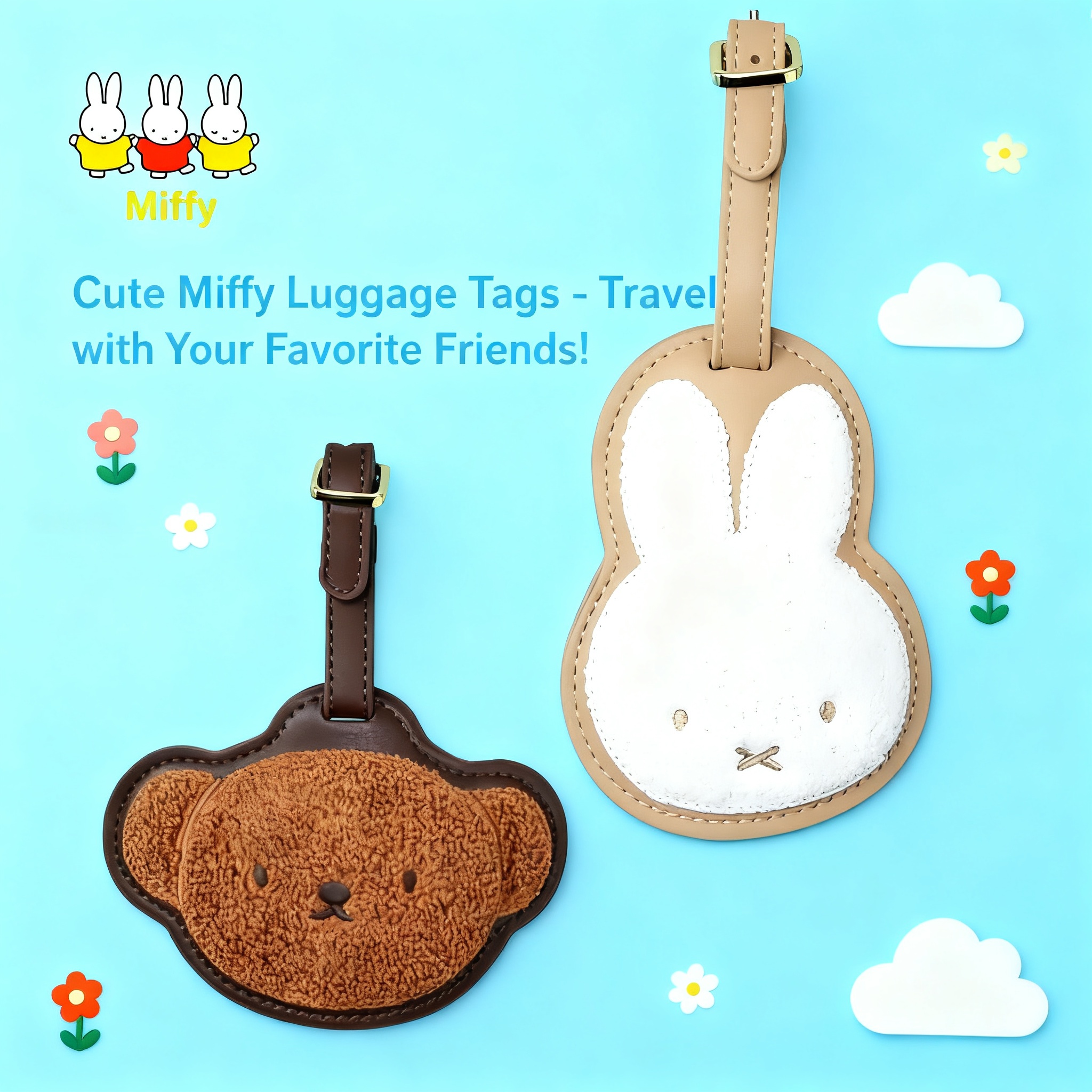 Travel Accessories Cute - Kawaii Anime Miffy Rabbit Boris Bear