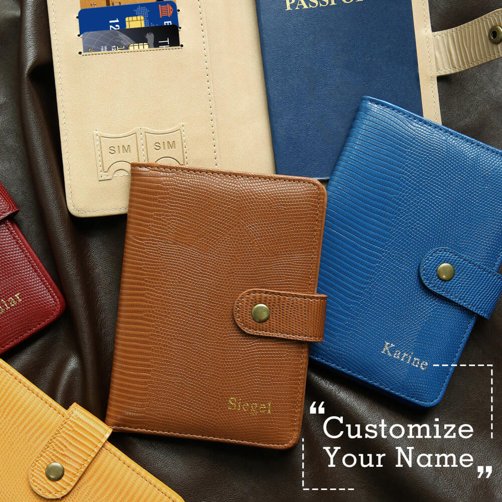 Travel Accessories Hong Kong - Custom Name Lizard Grain Pu Leather