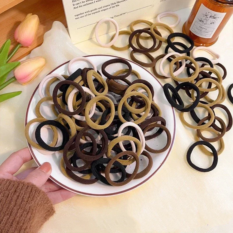 Travel Accessories For Kids - 100/300pcs Girls Elastic Hair Bands Children