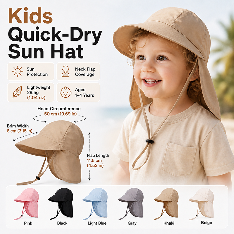Travel Accessories For Girls - Quick Dry Baby Hats Summer Thin