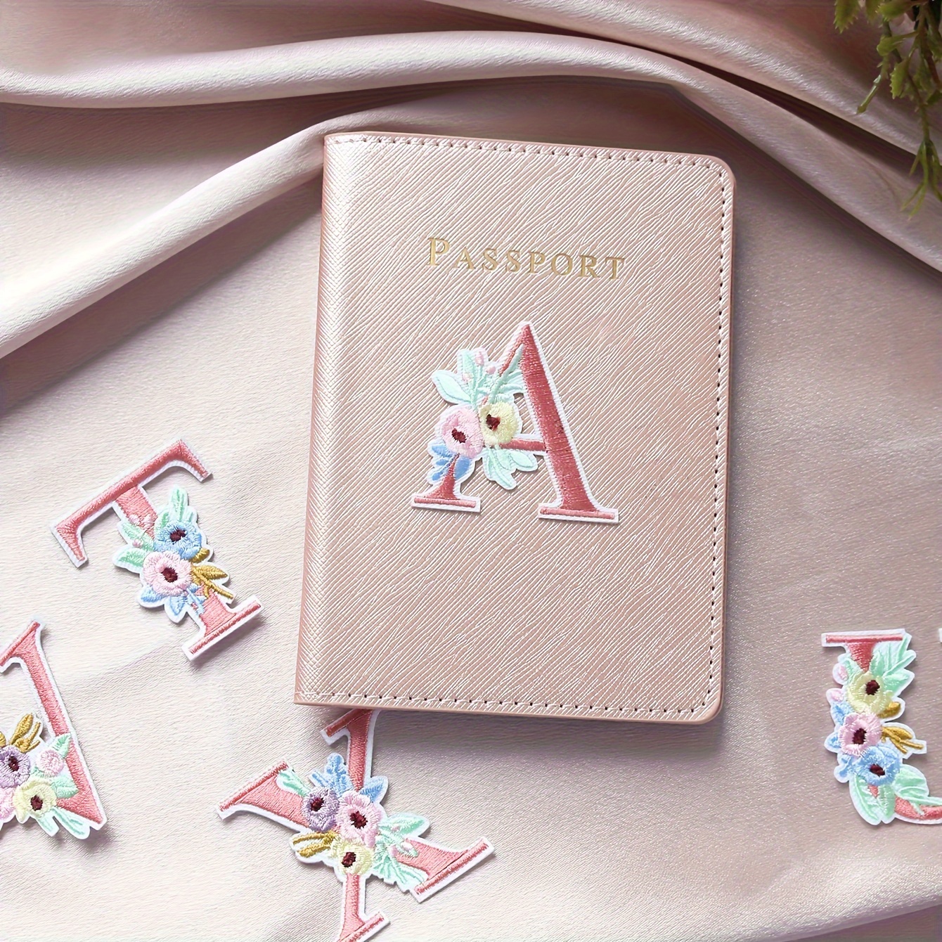 Travel Accessories Hong Kong - Custom Floral Initial Letter Patch Embroidered