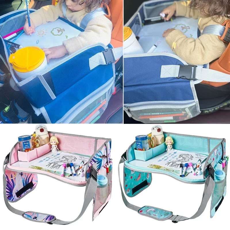 Travel Accessories Drawing - Car Seat Travel Tray Waterproof Portable
