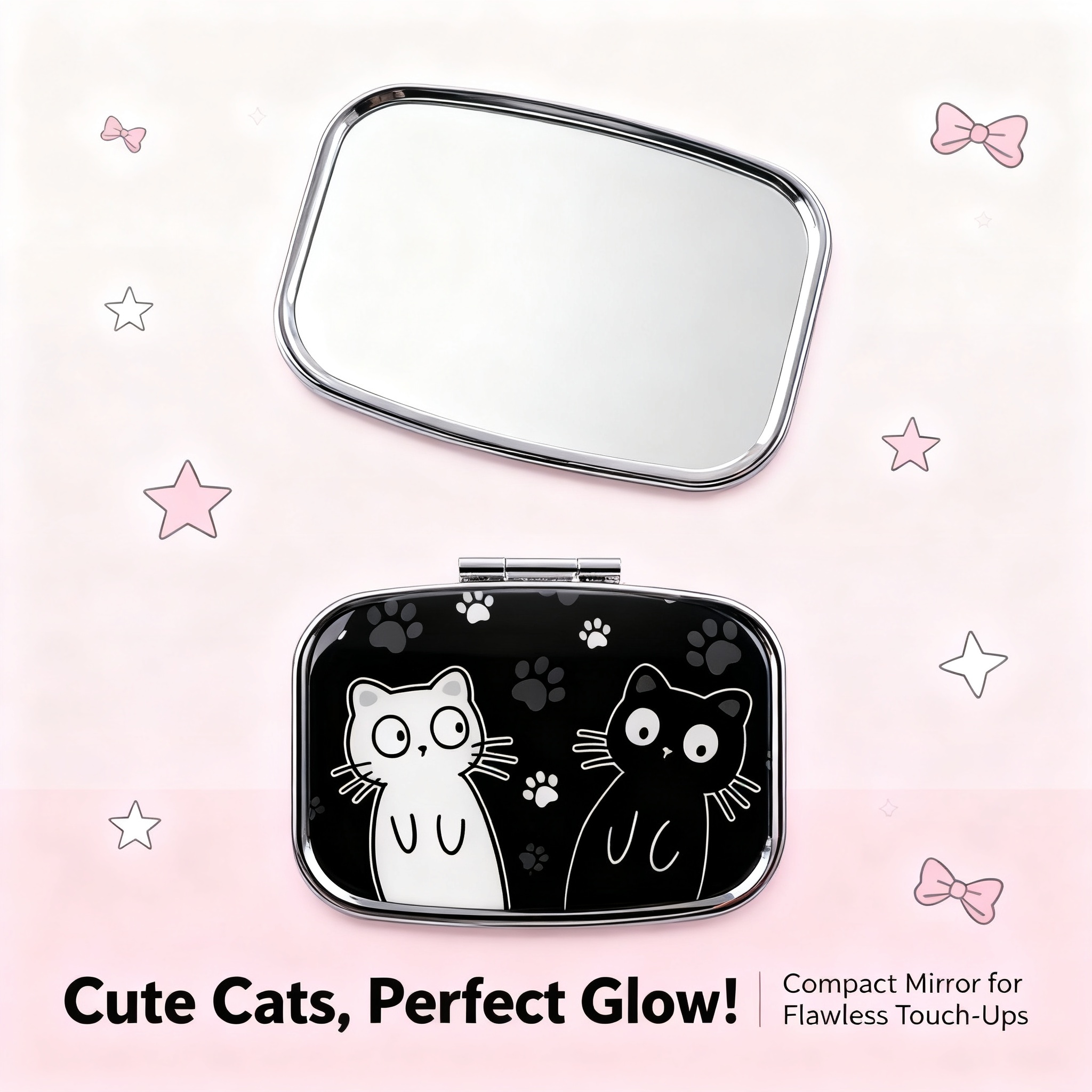 Travel Accessories Case - Cartoon Black And White Cat Travel