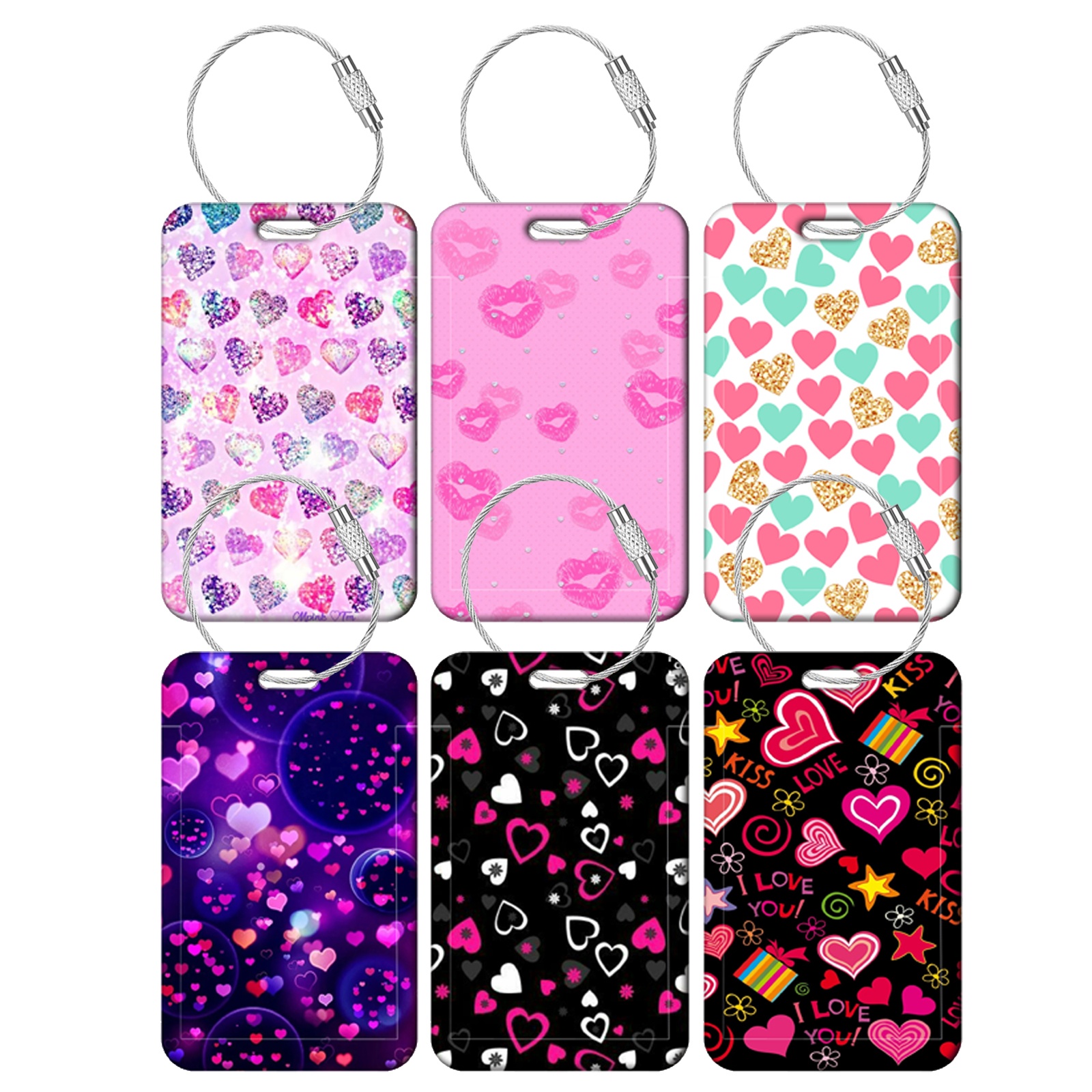 Travel Accessories Drawing - Love Heart Drawings Luggage Tags Suitcase