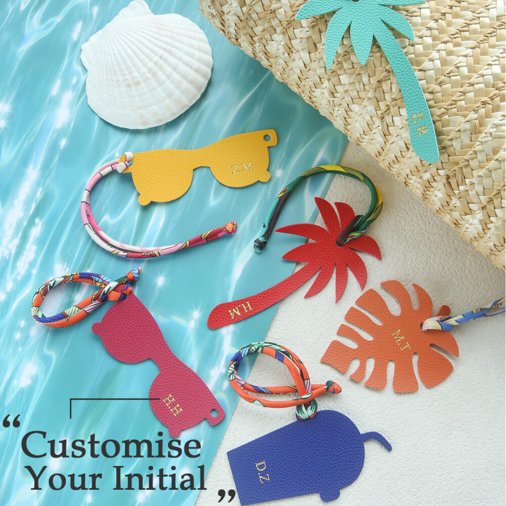 Travel Accessories Hong Kong - Custom Initial Tropical Luggage Tag Personalized
