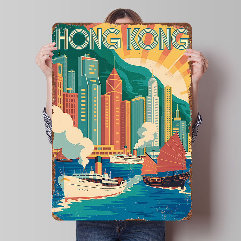 Travel Accessories Hong Kong - Hong Kong Travel Art Deco Metal