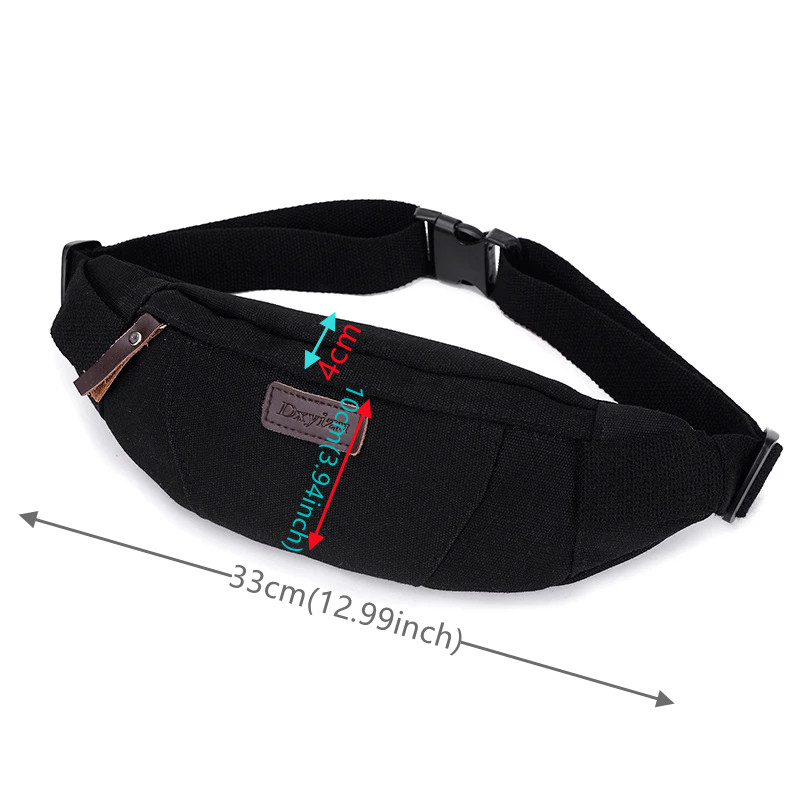 Men's Canvas Fanny Pack Waist  - Money Belt Hidden avaliação e preço