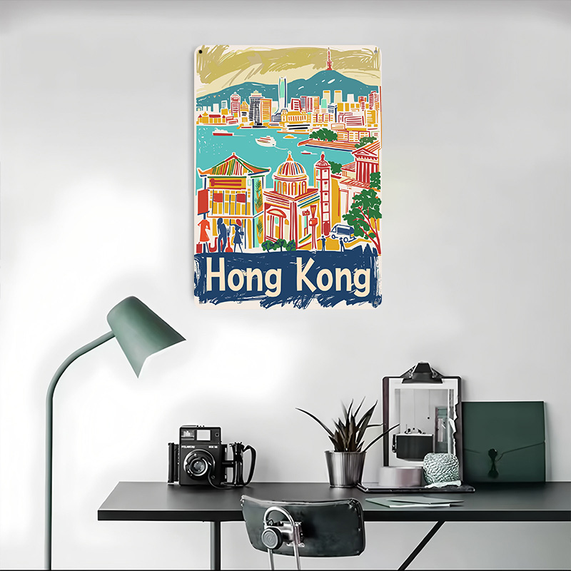 Hong Kong Travel Poster Custom - Travel Accessories Hong Kong avaliação e preço