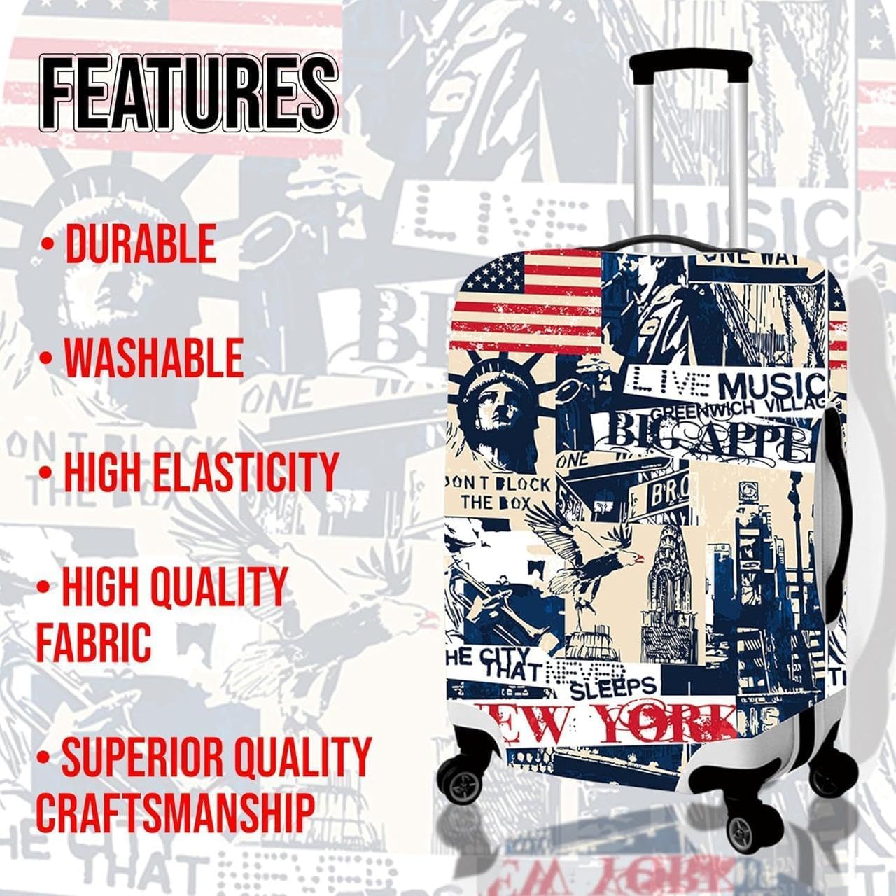 Vintage Blue New York Polyeste - Travel Accessories New York avaliação e preço