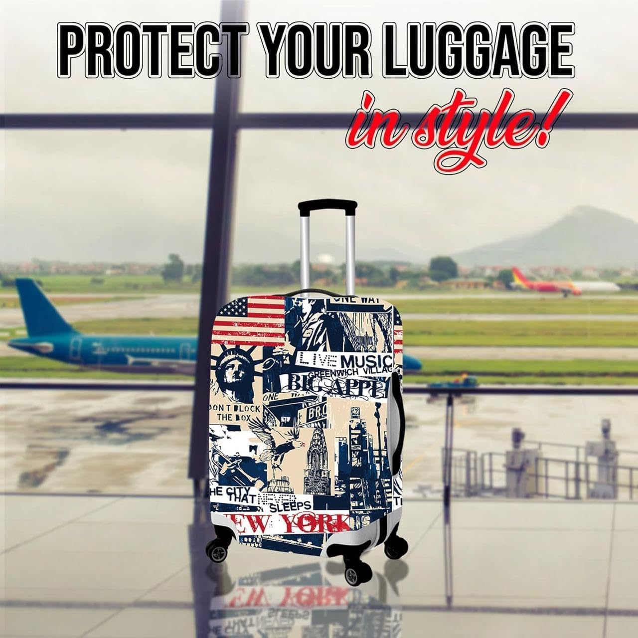 Vintage Blue New York Polyeste - Travel Accessories New York avaliação e preço