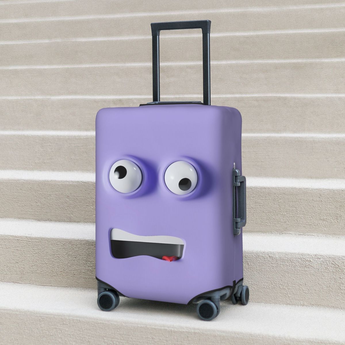 Funny Expression Printed Suitc - Travel Accessories To 3D Print avaliação e preço