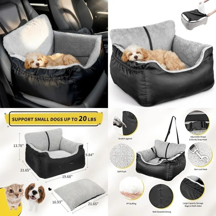 Dog Car Seat for Small Dogs, S - Travel Accessories Under $25 avaliação e preço