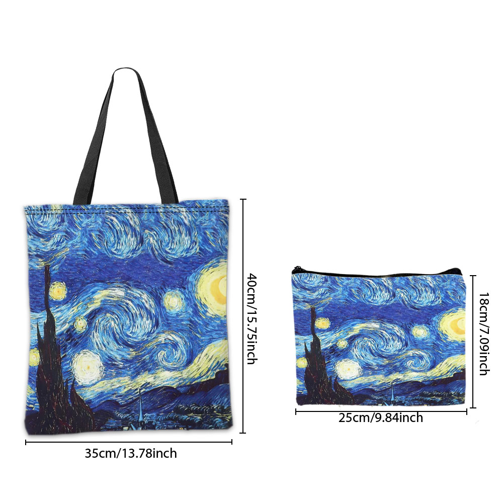 Van Gogh Series Tote Bag Cosme - Travel Accessories Pouch avaliação e preço