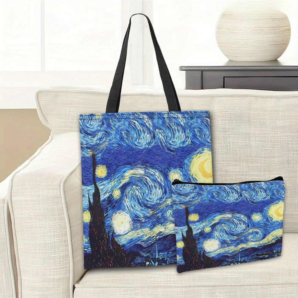 Van Gogh Series Tote Bag Cosme - Travel Accessories Pouch avaliação e preço