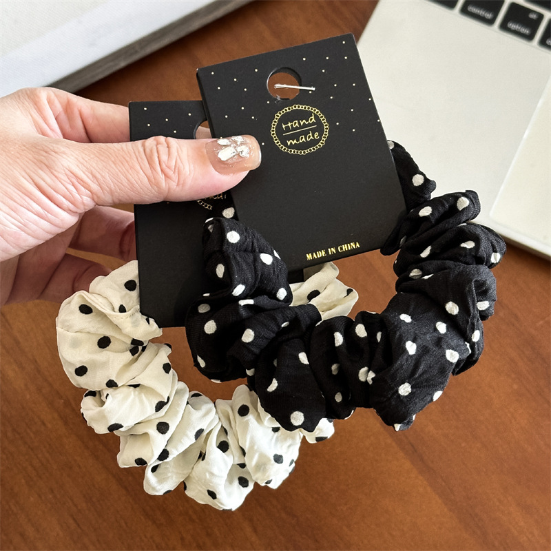 11cm/14cm Dot Cloth Scrunchies - Travel Accessories For Girls avaliação e preço