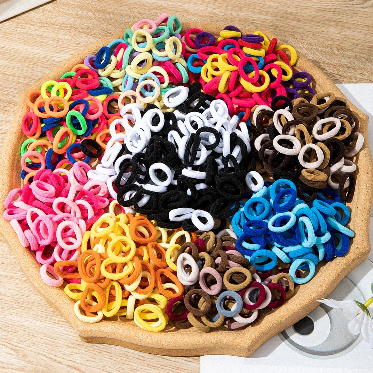 100/300pcs Girls Elastic Hair  - Travel Accessories For Kids avaliação e preço