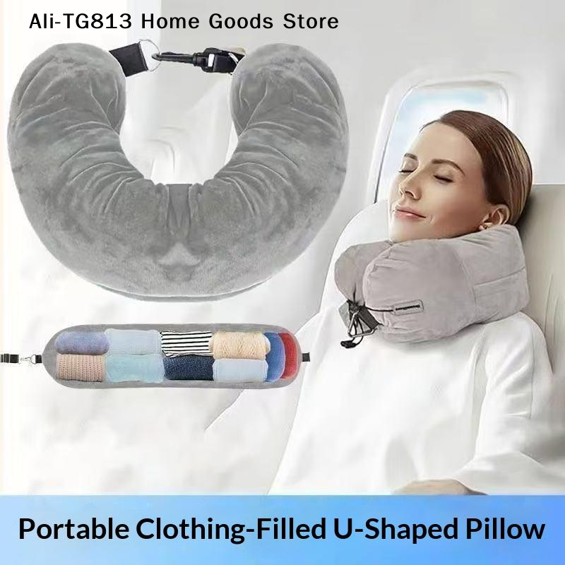 Travel Neck Pillow With Fillab - Travel Pillow Inflatable avaliação e preço