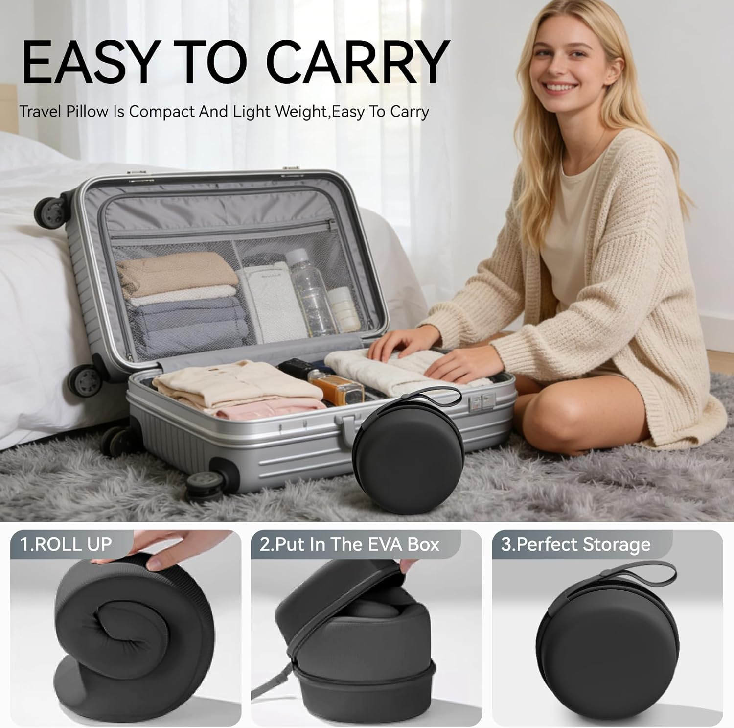 Memory Foam U-Shaped Pillow Tr - Travel Pillow Inflatable avaliação e preço