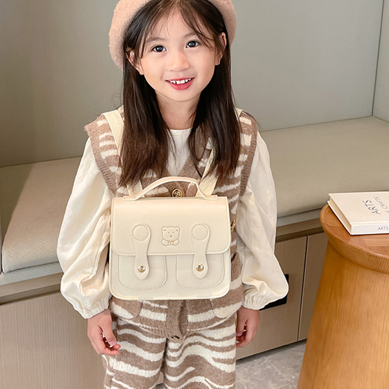 Bear Kids Backpack PU Leather  - Travel Accessories For Kids avaliação e preço
