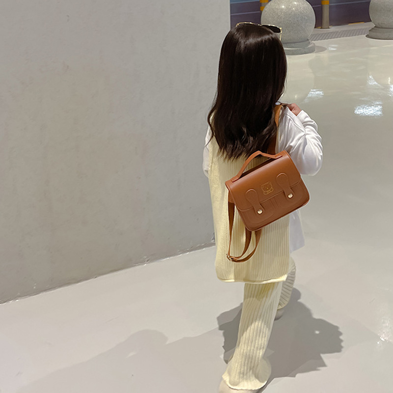 Bear Kids Backpack PU Leather  - Travel Accessories For Kids avaliação e preço