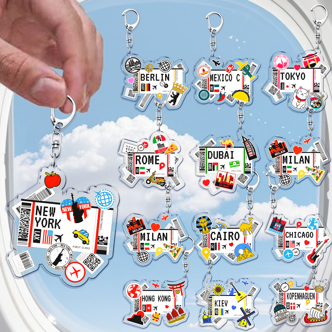 Retro Traveling Plane Keychain - Travel Accessories New York avaliação e preço