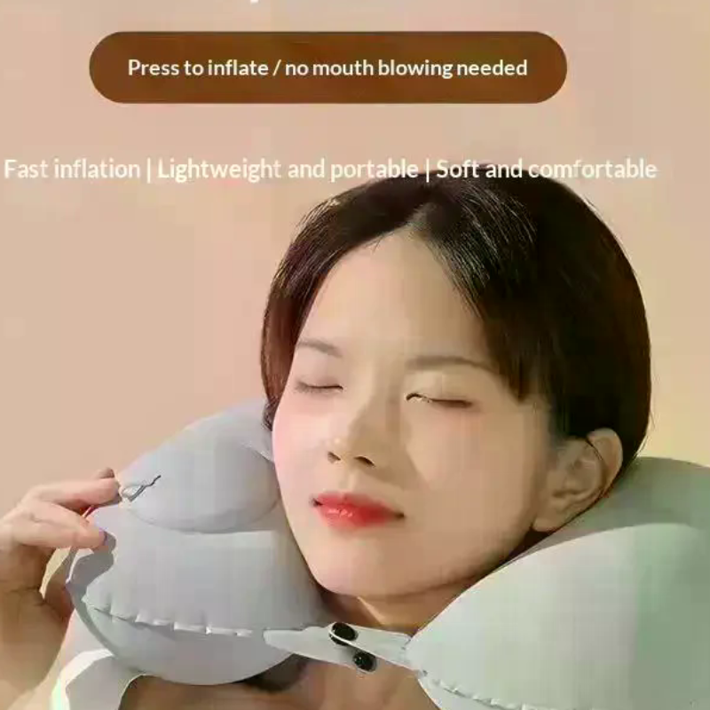 Flocking Inflatable Portable N - Travel Pillow Inflatable avaliação e preço