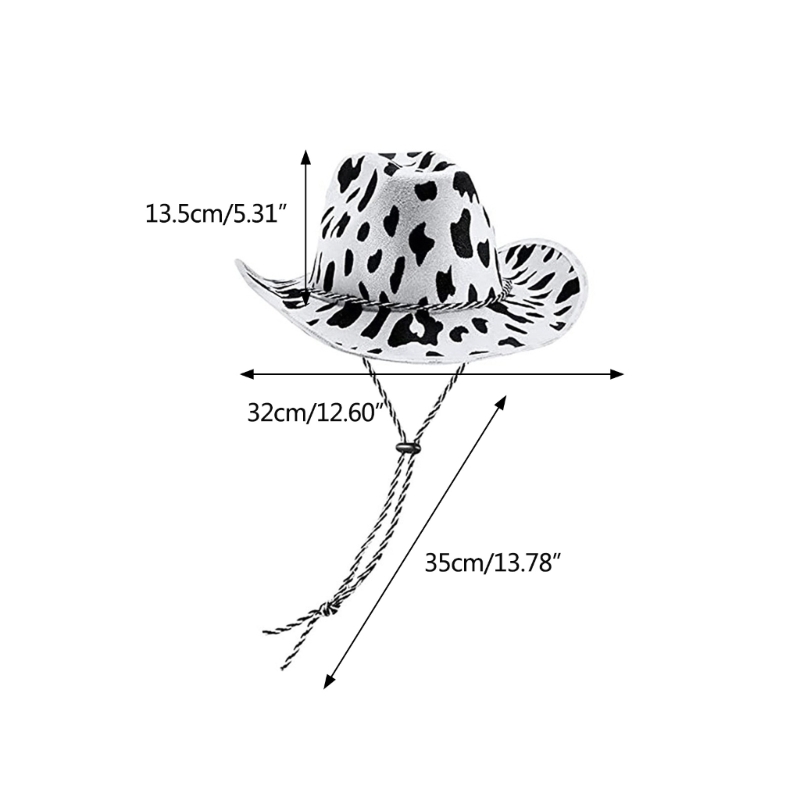 Cow Pattern Cowboy Hats Men an - Travel Accessories Drawing avaliação e preço