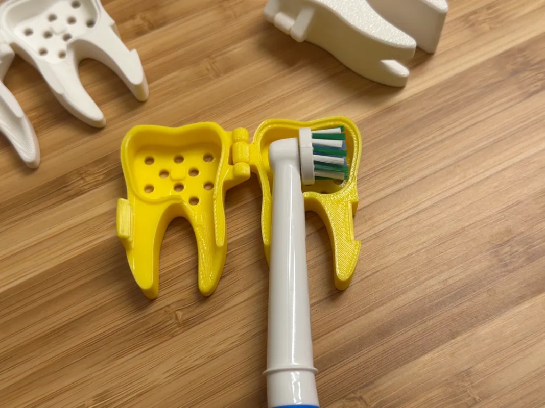 3D Printed Cute Tooth Shaped P - Travel Accessories To 3D Print avaliação e preço