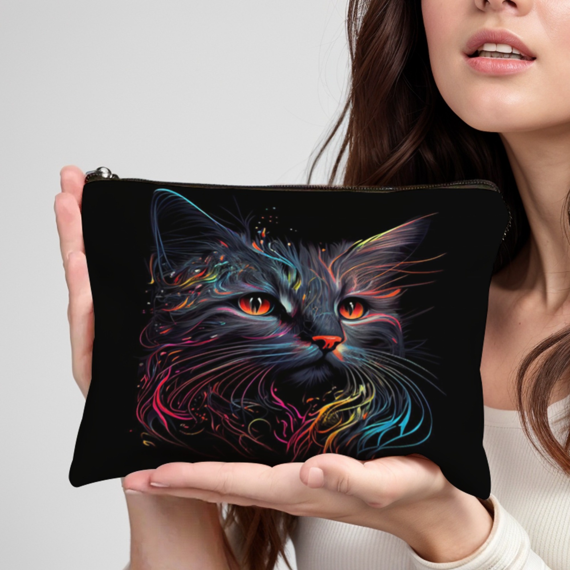 Neon Cat Face Art Pattern Cosm - Travel Accessories Hong Kong avaliação e preço