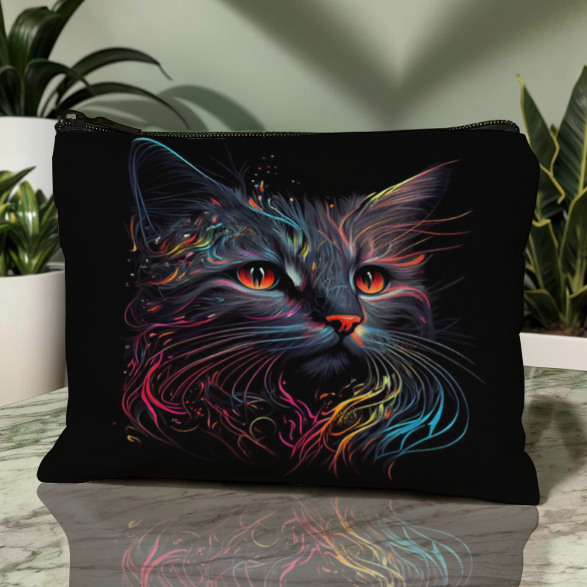 Neon Cat Face Art Pattern Cosm - Travel Accessories Hong Kong avaliação e preço