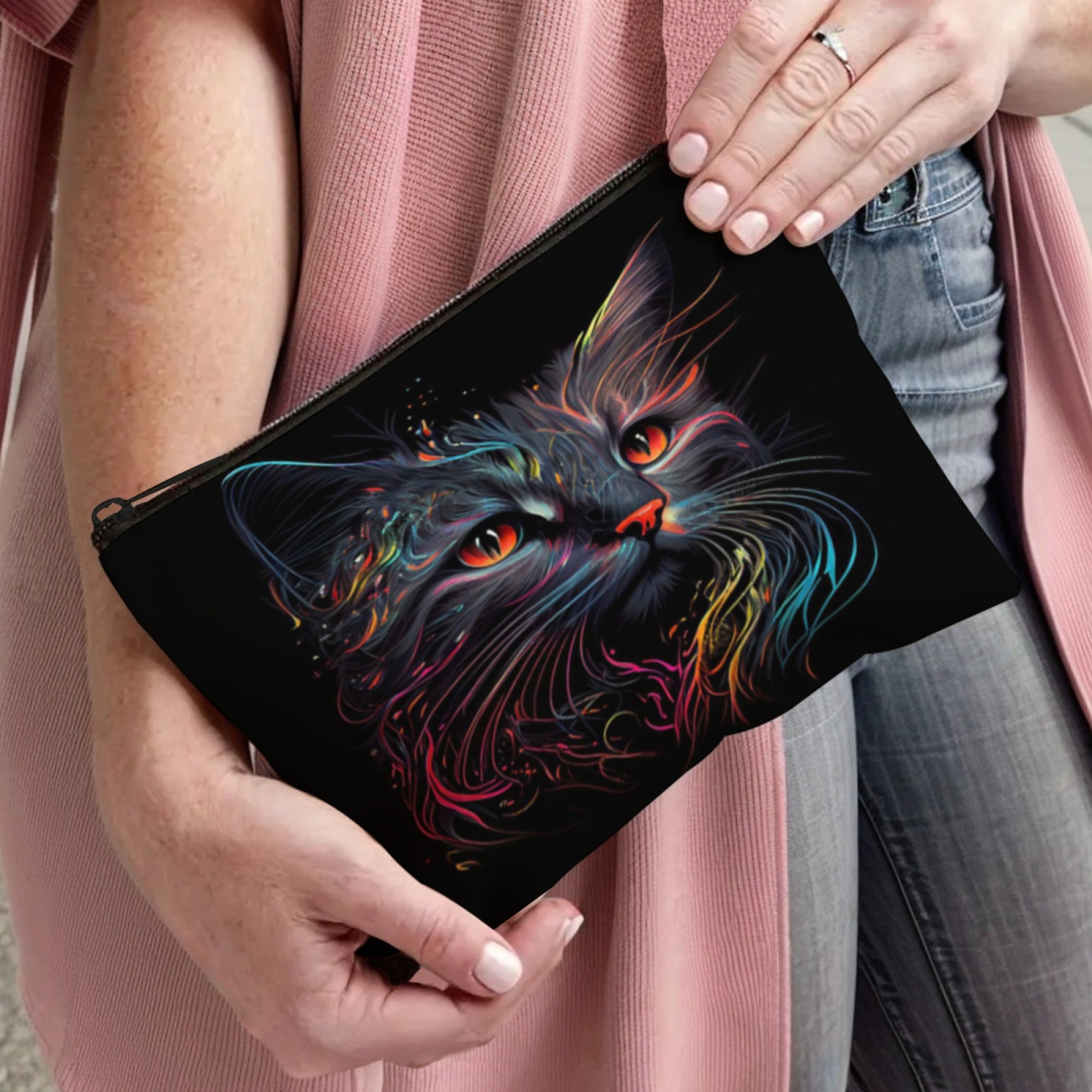 Neon Cat Face Art Pattern Cosm - Travel Accessories Hong Kong avaliação e preço