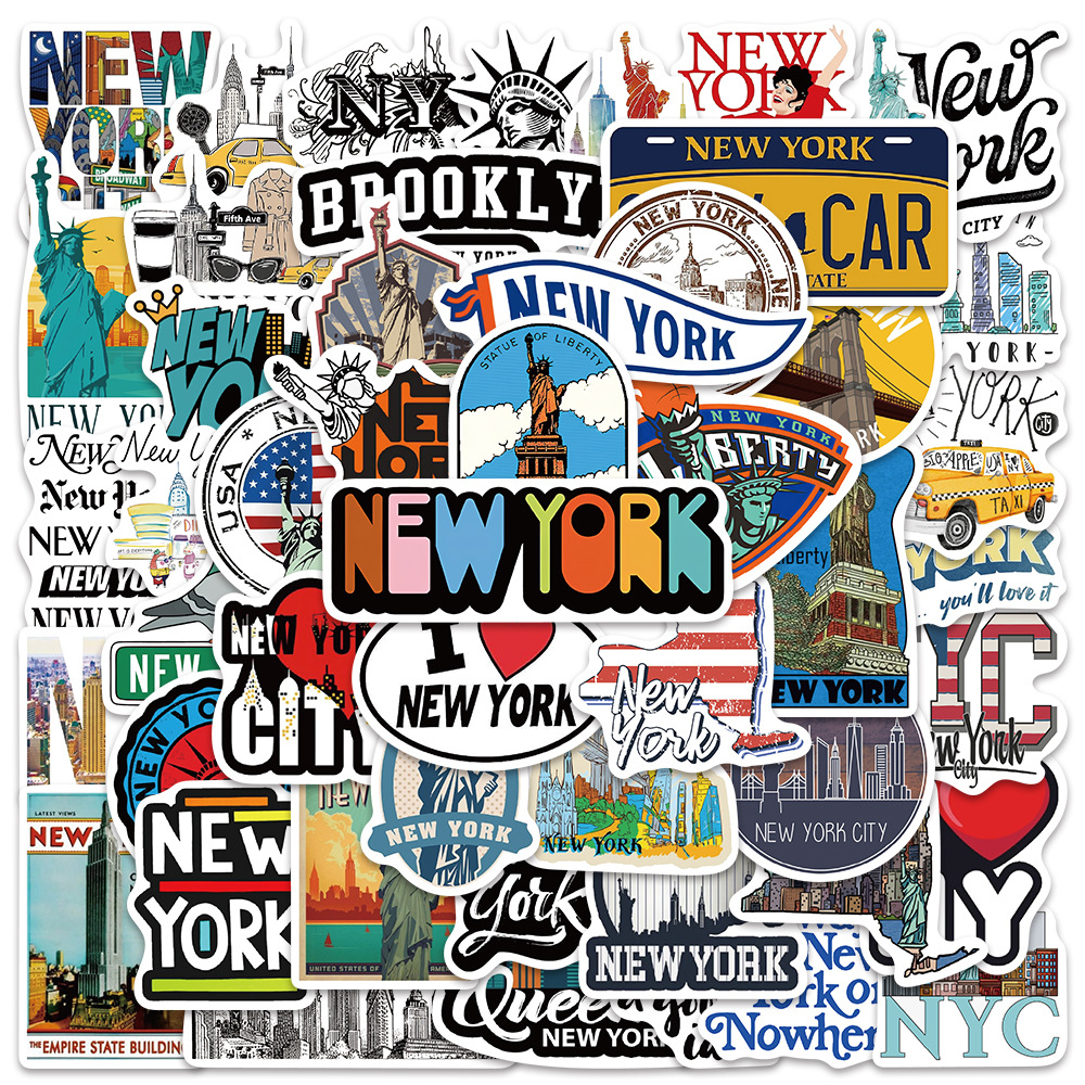 10/30/50PCS Cartoon New York C - Travel Accessories New York avaliação e preço