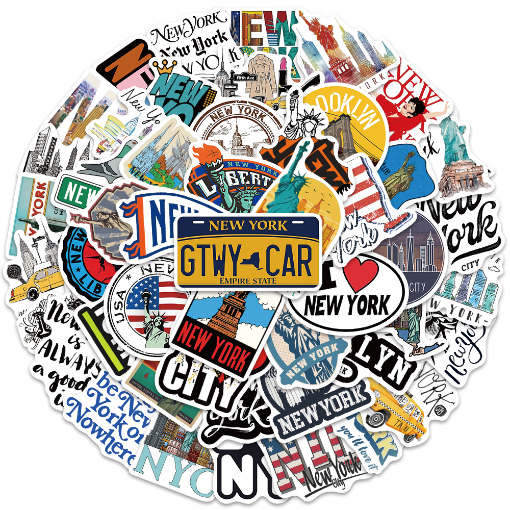 10/30/50PCS Cartoon New York C - Travel Accessories New York avaliação e preço