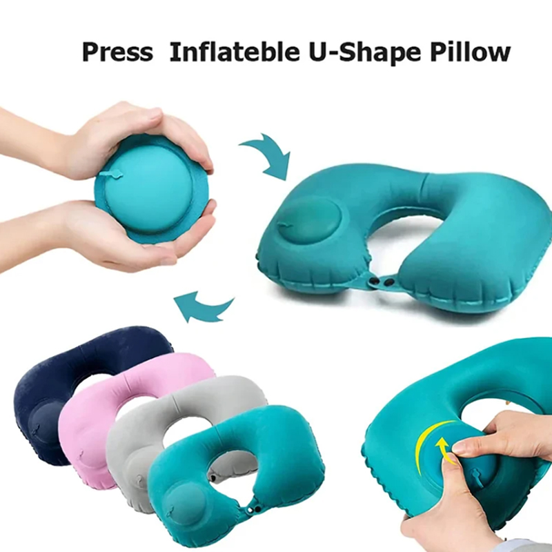 Inflatable Portable Neck Pillo - Travel Pillow Inflatable avaliação e preço