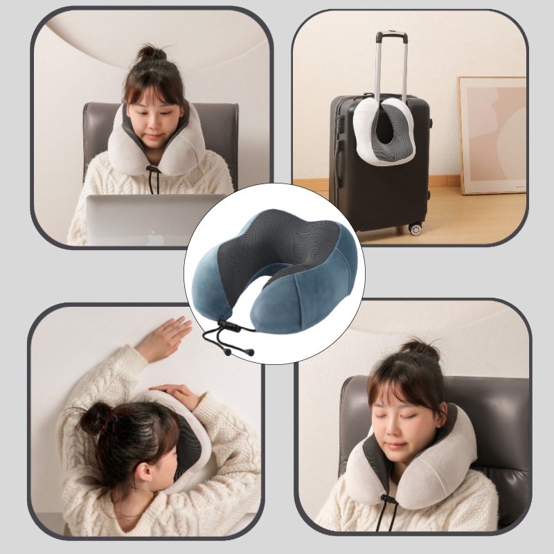 U Shaped Memory Foam Neck Pill - Travel Pillow Inflatable avaliação e preço