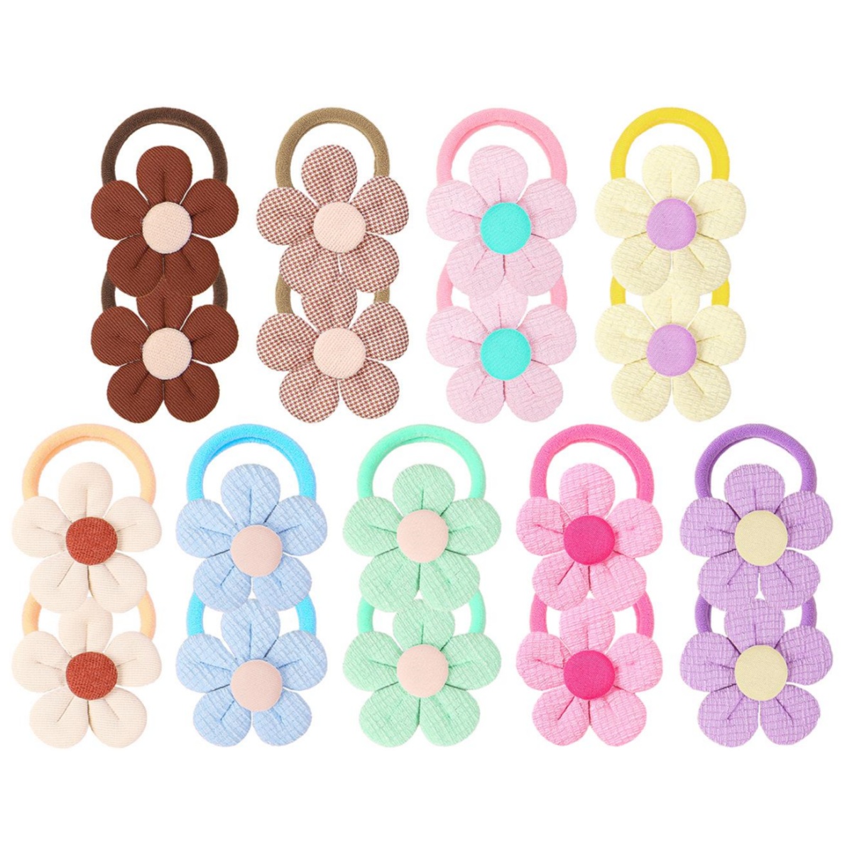 18pcs Sunflower Hair Ties Kids - Travel Accessories For Kids avaliação e preço