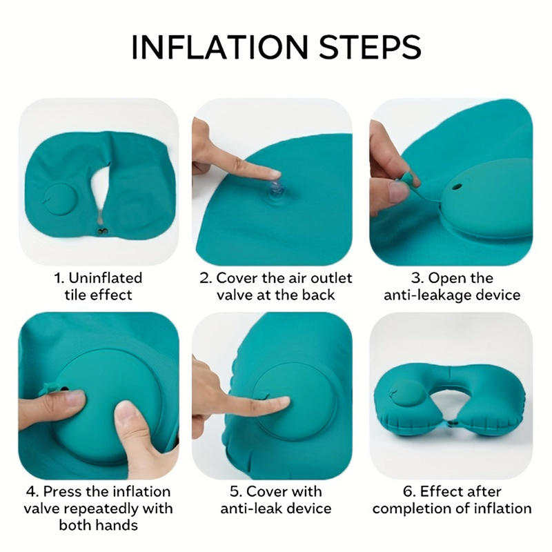 Self Inflating Portable Neck P - Travel Pillow Inflatable avaliação e preço