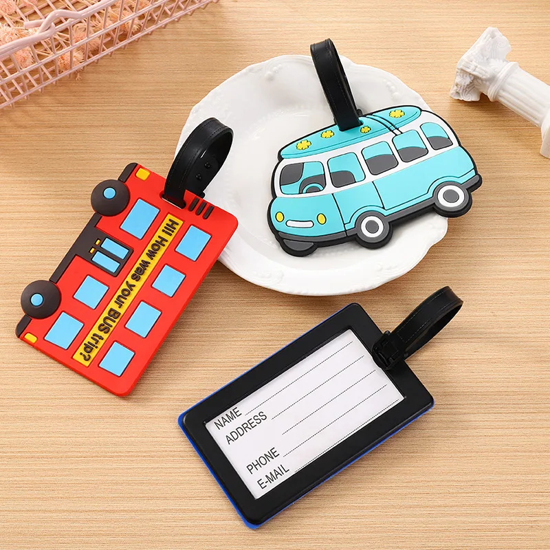 Cute Cartoon Cars PVC Silicone - Travel Accessories For Kids avaliação e preço
