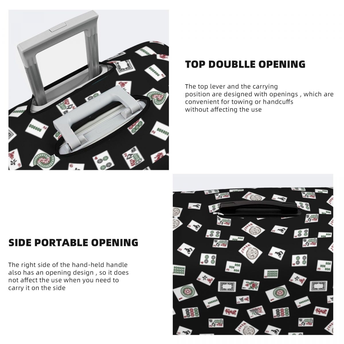 Black Mahjong Suitcase Cover F - Travel Accessories To 3D Print avaliação e preço