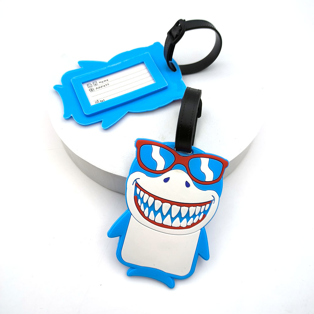 1PCS Cute Shark Luggage Tag Bo - Travel Accessories For Kids avaliação e preço