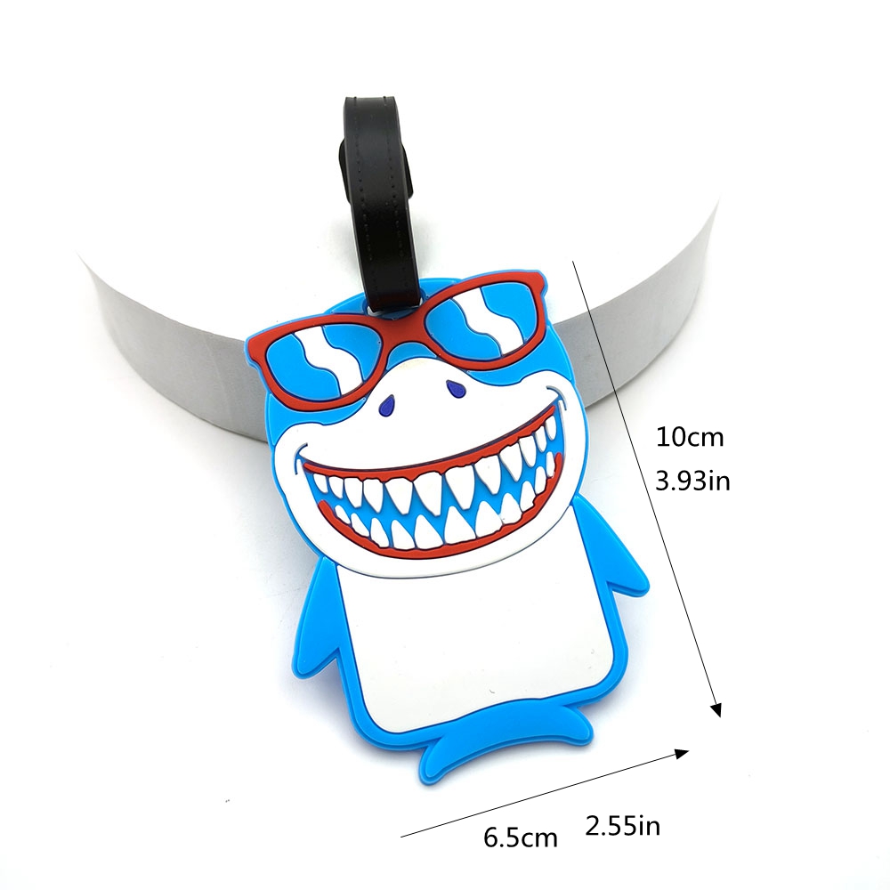1PCS Cute Shark Luggage Tag Bo - Travel Accessories For Kids avaliação e preço