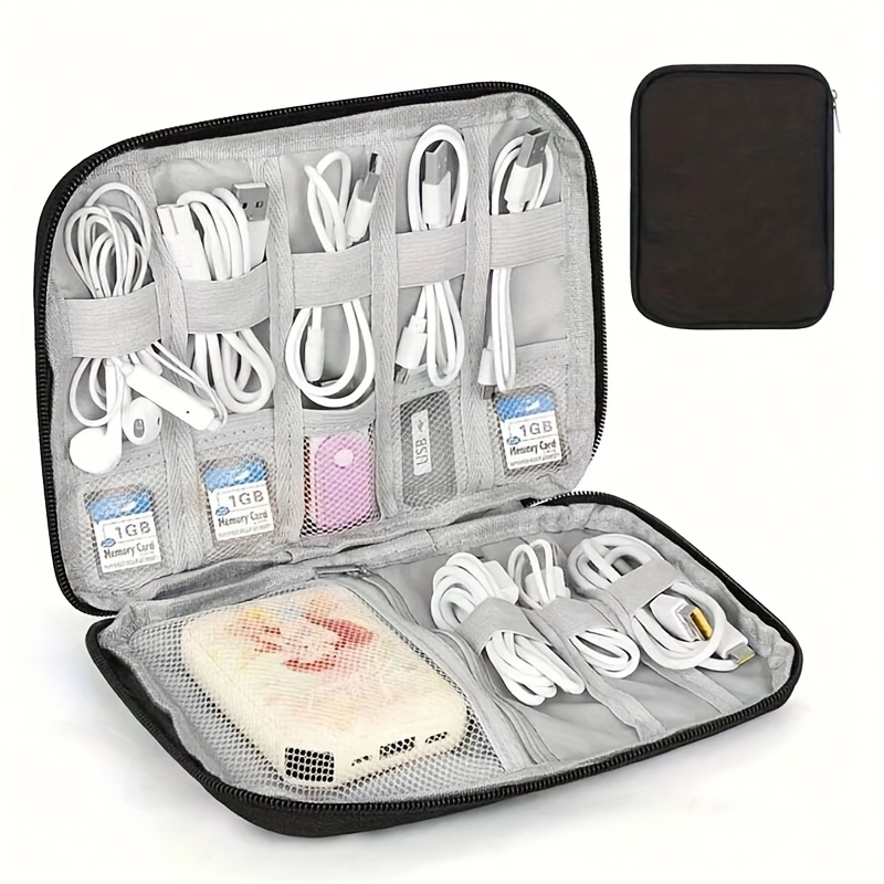 Travel Cable Organizer Case: 1 - Travel Accessories Pouch avaliação e preço