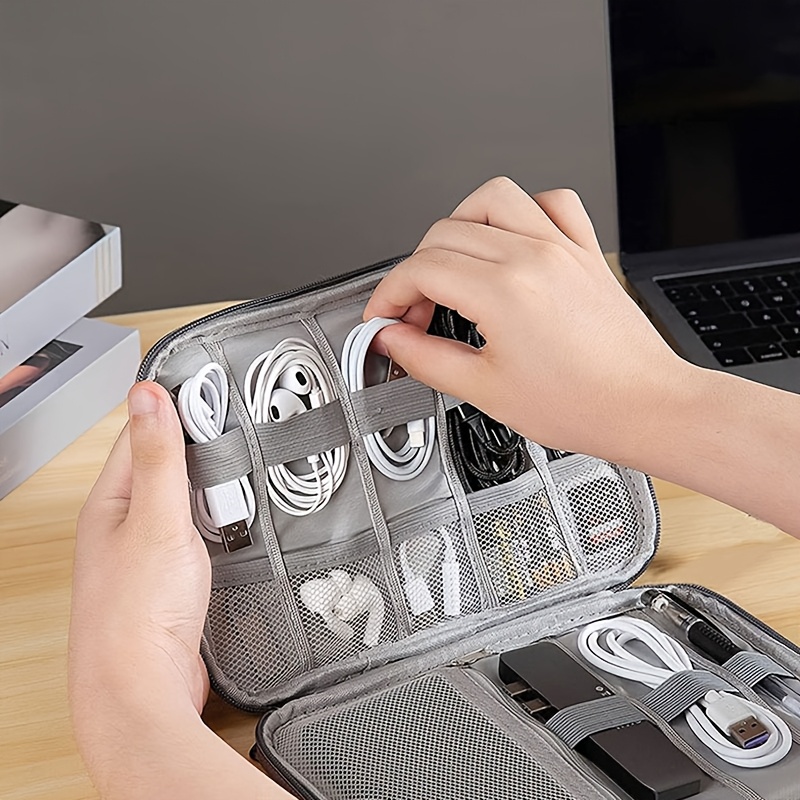 Travel Cable Organizer Case: 1 - Travel Accessories Pouch avaliação e preço