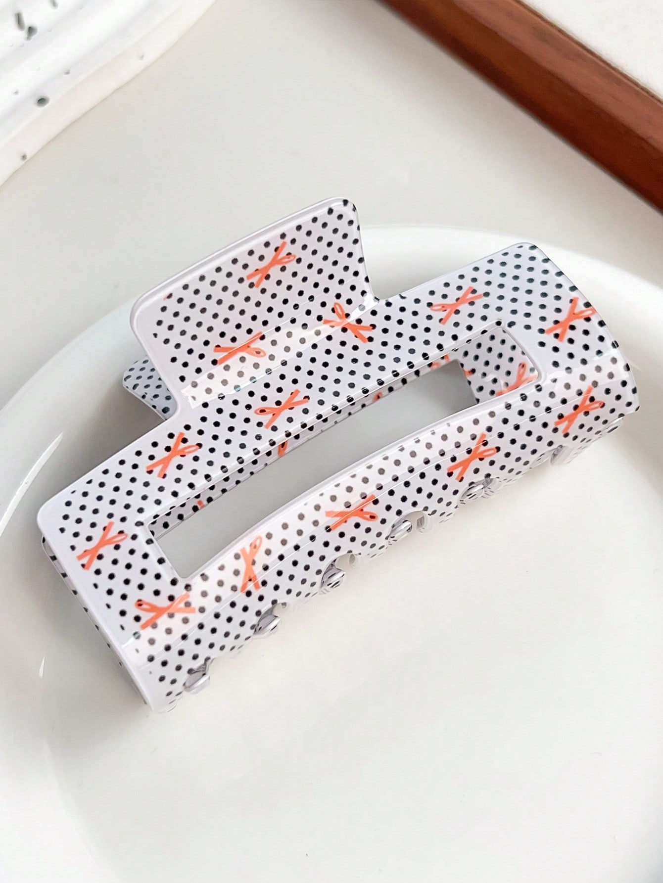 Light Blue Polka Dot Hair Clip - Travel Accessories For Women Gift Ideas avaliação e preço