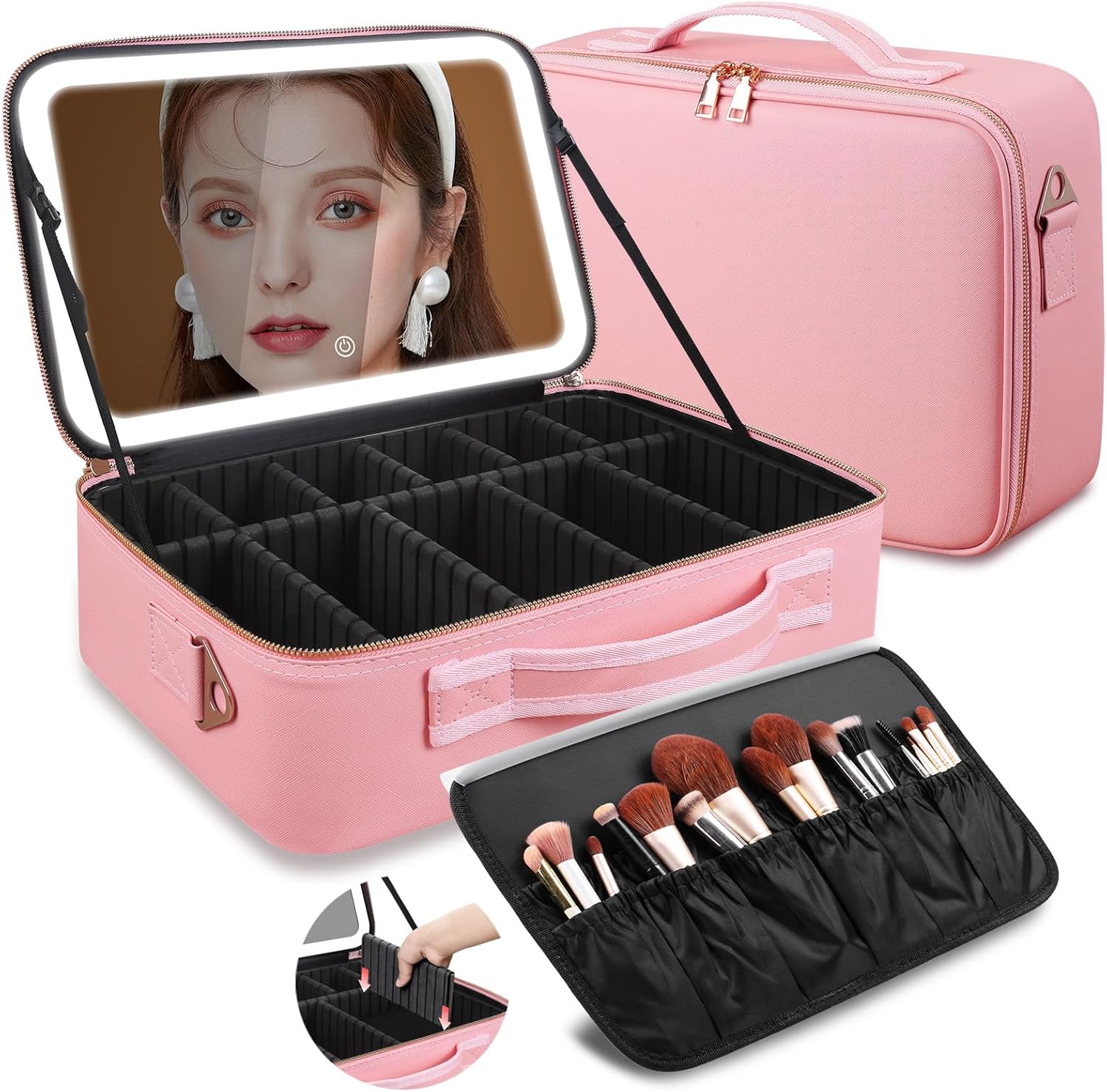 Large Capacity Makeup Bag 15'' - Travel Accessories Case avaliação e preço