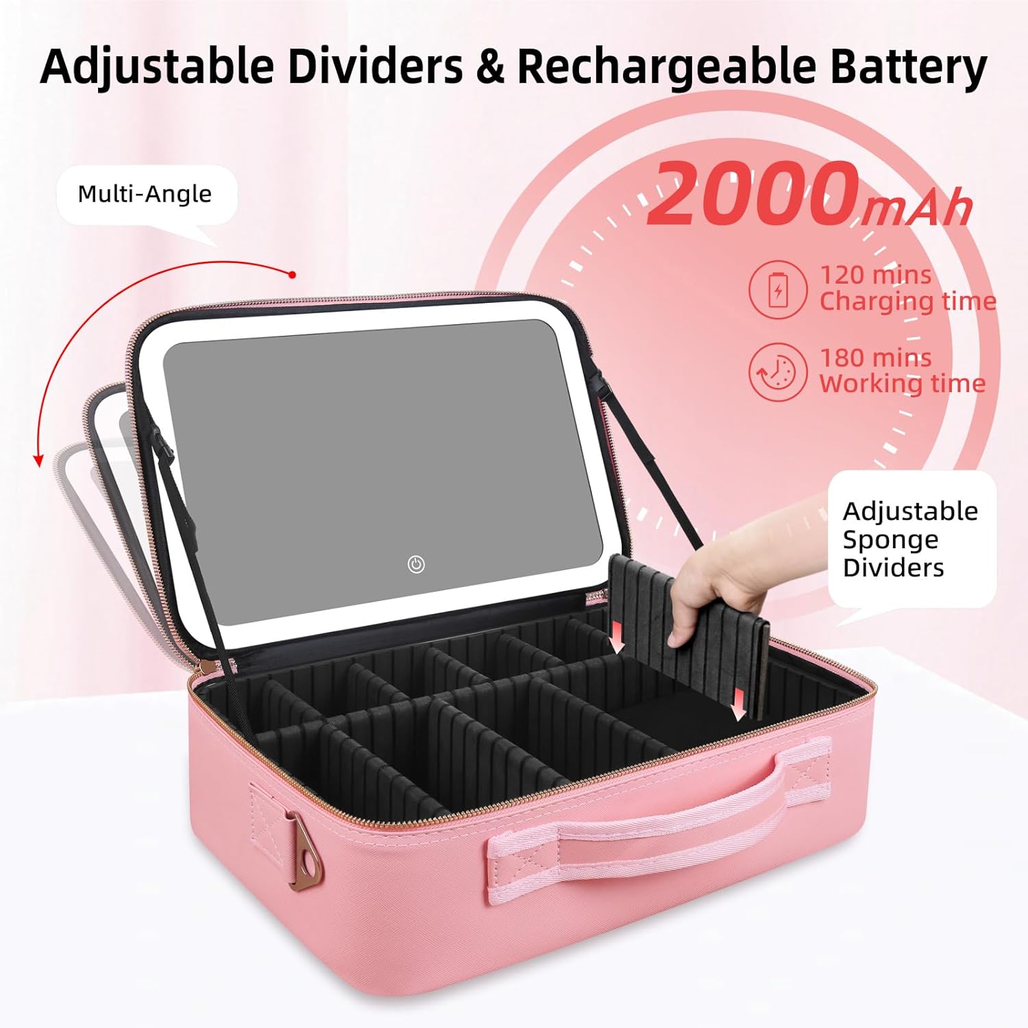 Large Capacity Makeup Bag 15'' - Travel Accessories Case avaliação e preço