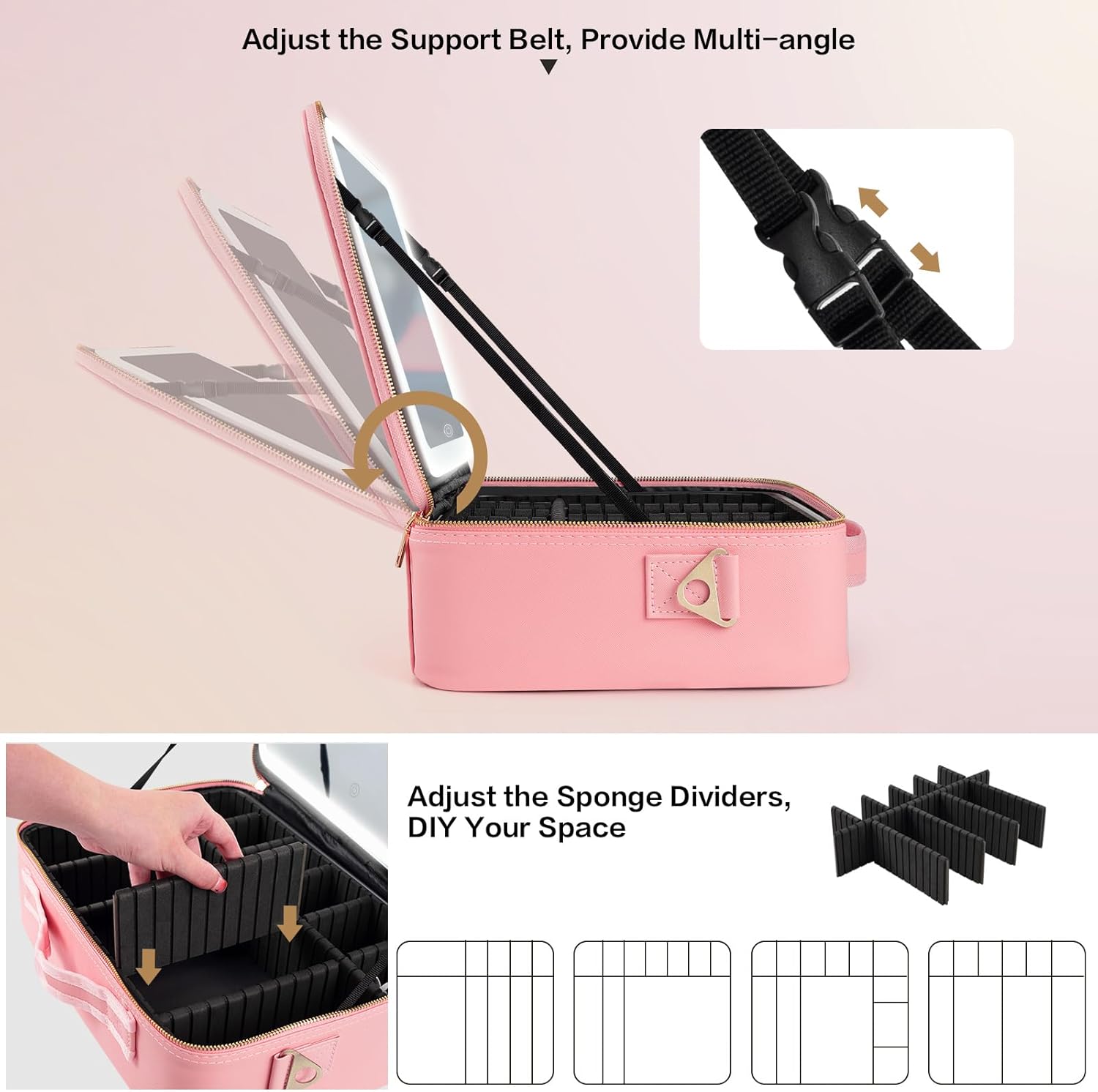 Large Capacity Makeup Bag 15'' - Travel Accessories Case avaliação e preço