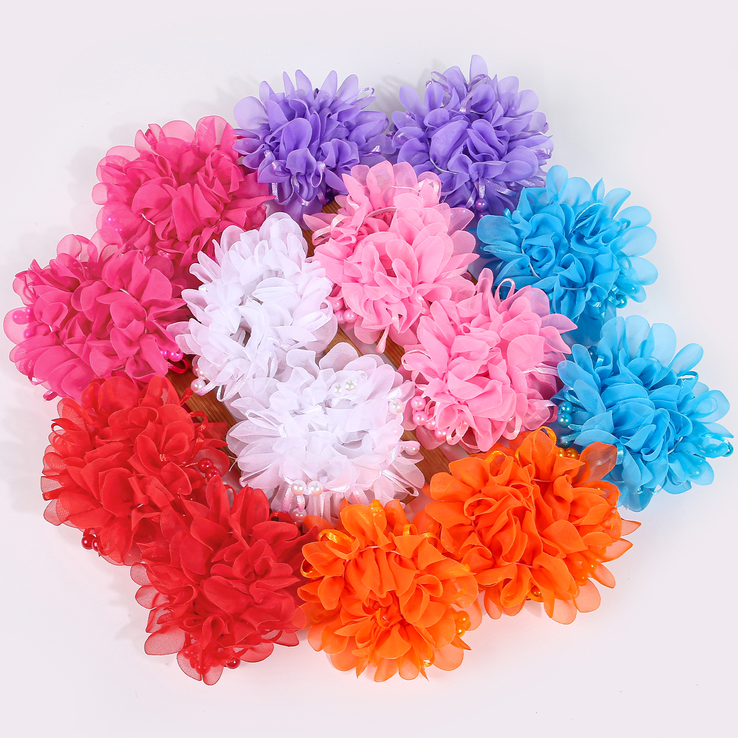 2/7pcs Girls Flower Hair Ties  - Travel Accessories For Kids avaliação e preço